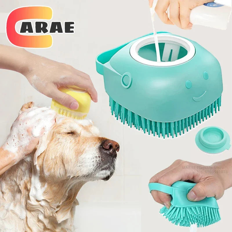 FurEase Bath Brush Yellow and Blue